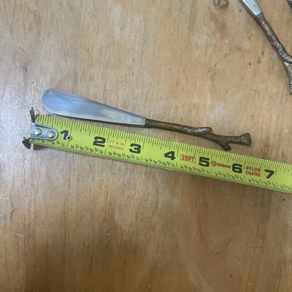 Set Of 4 Twig Handle Appetizer Stainless Knives Made In India Michael Aram - Picture 3 of 5